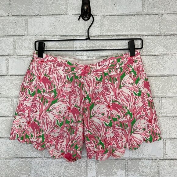 Lilly Pulitzer Buttercup Scallop Hem Shorts 000 - Picture 1 of 5